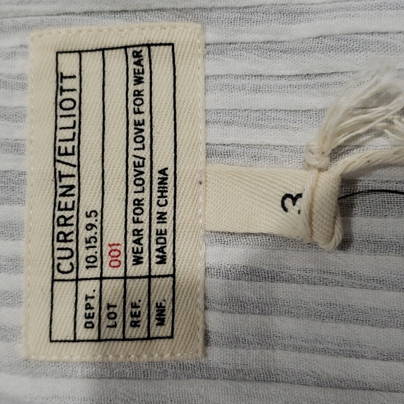 NWT Current/Elliott StarWhite Cotton Lace Tiered Tank Top Sz 3 (approx US 8) - Picture 6 of 15